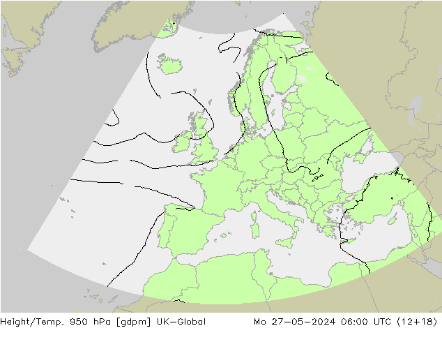 Height/Temp. 950 hPa UK-Global Po 27.05.2024 06 UTC