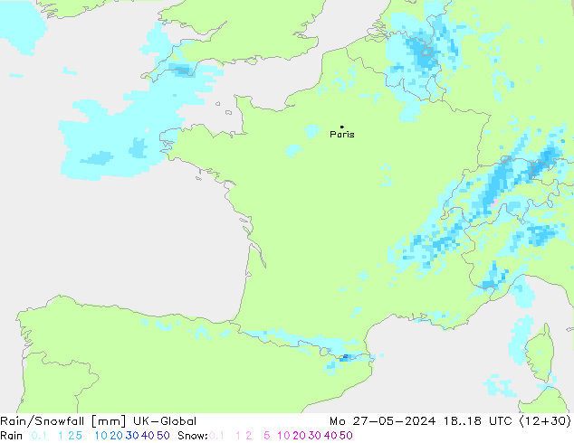 Rain/Snowfall UK-Global Po 27.05.2024 18 UTC