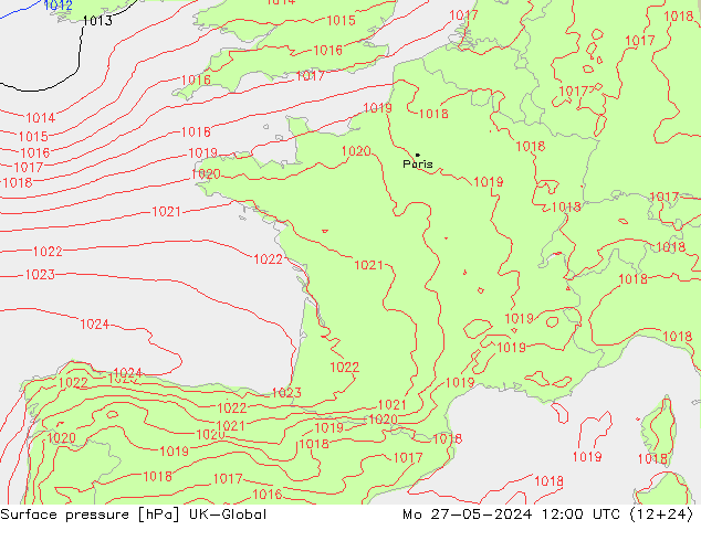 Bodendruck UK-Global Mo 27.05.2024 12 UTC