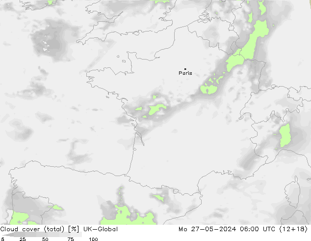 Wolken (gesamt) UK-Global Mo 27.05.2024 06 UTC