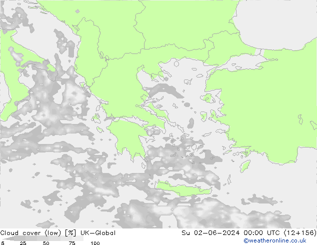 nízká oblaka UK-Global Ne 02.06.2024 00 UTC