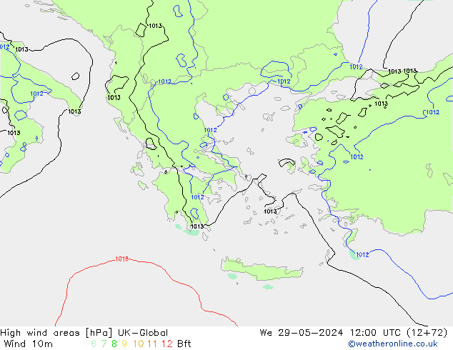 High wind areas UK-Global St 29.05.2024 12 UTC