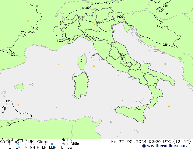 Wolkenlagen UK-Global ma 27.05.2024 00 UTC