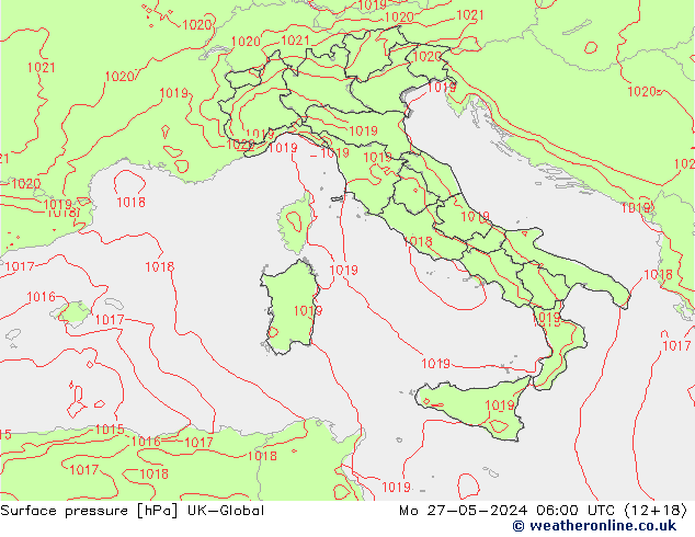 Luchtdruk (Grond) UK-Global ma 27.05.2024 06 UTC