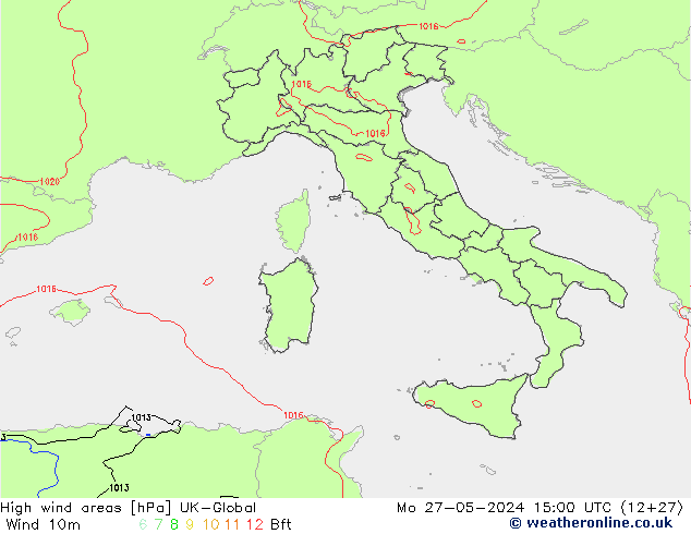 High wind areas UK-Global Mo 27.05.2024 15 UTC