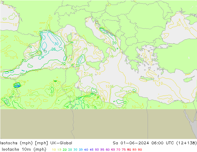 Isotachs (mph) UK-Global  01.06.2024 06 UTC