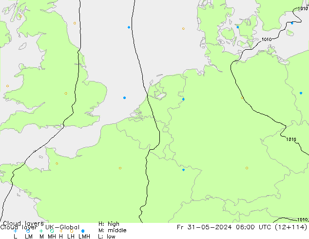 Cloud layer UK-Global  31.05.2024 06 UTC