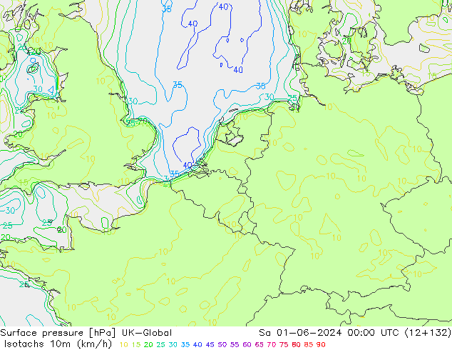 Isotaca (kph) UK-Global sáb 01.06.2024 00 UTC