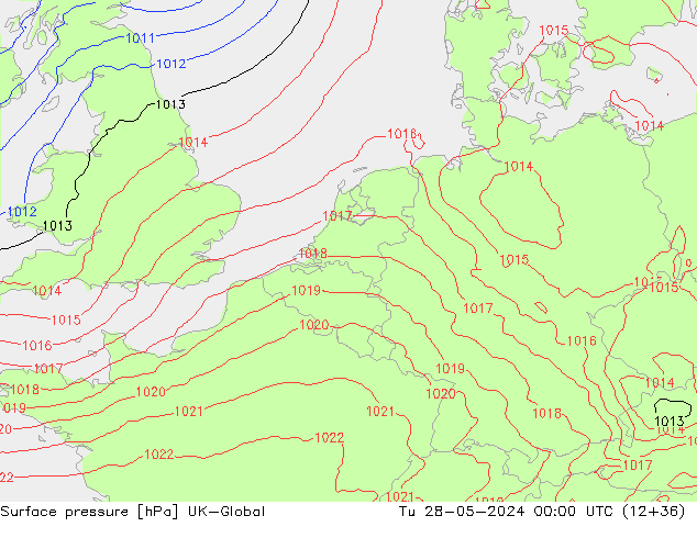 приземное давление UK-Global вт 28.05.2024 00 UTC