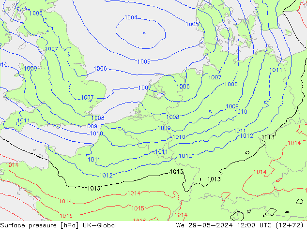 Yer basıncı UK-Global Çar 29.05.2024 12 UTC