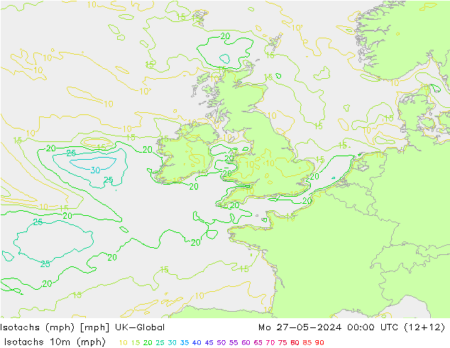 Isotachs (mph) UK-Global Mo 27.05.2024 00 UTC