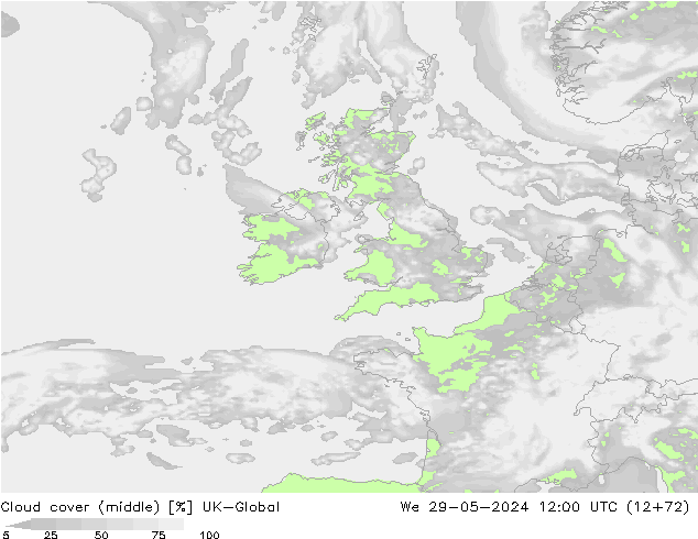 Nubes medias UK-Global mié 29.05.2024 12 UTC