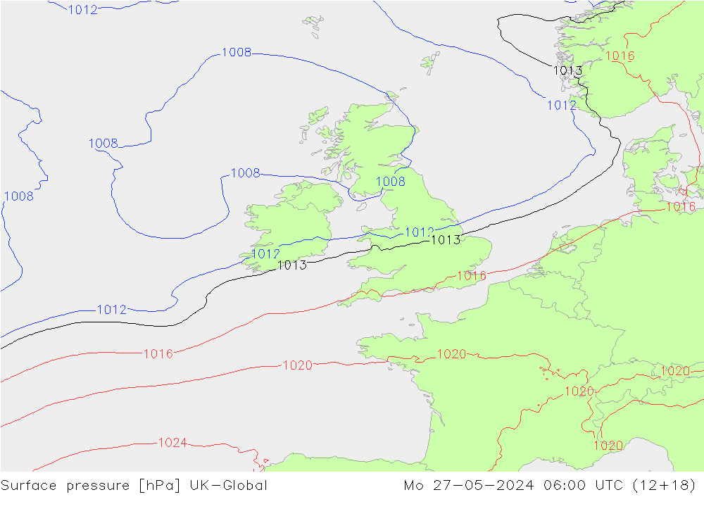 Luchtdruk (Grond) UK-Global ma 27.05.2024 06 UTC