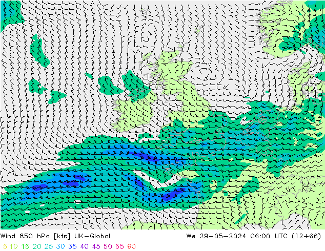  850 hPa UK-Global  29.05.2024 06 UTC