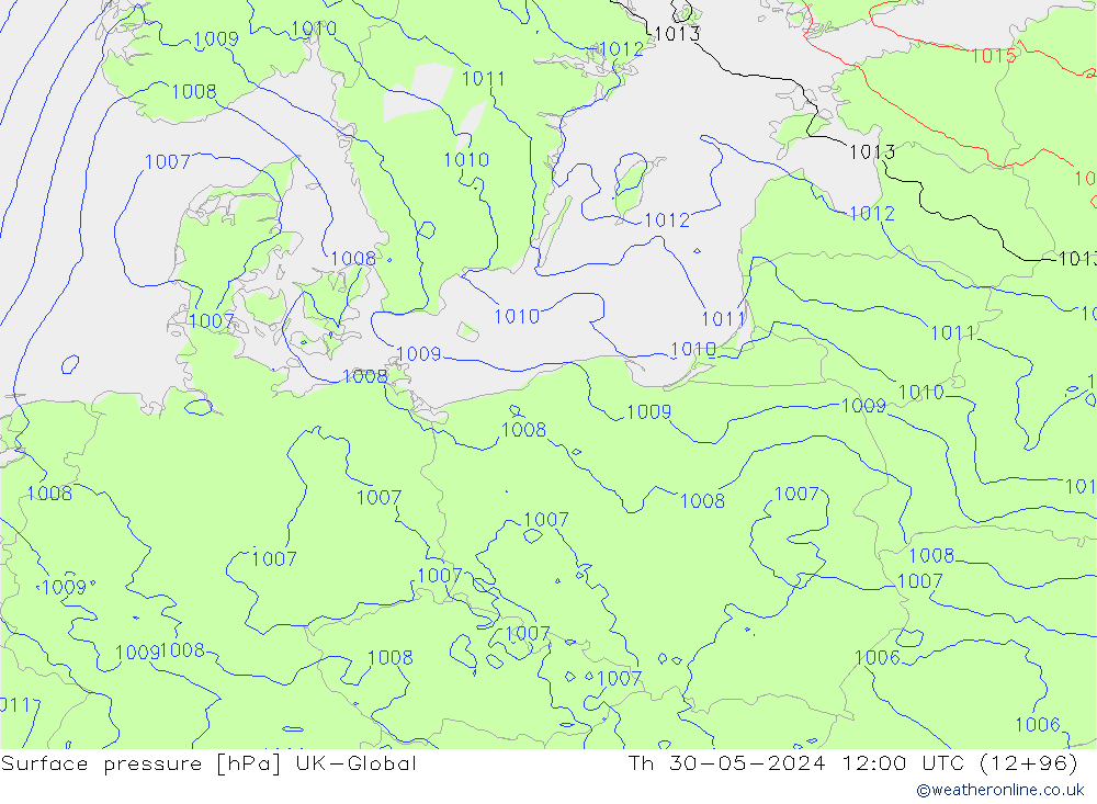 Yer basıncı UK-Global Per 30.05.2024 12 UTC