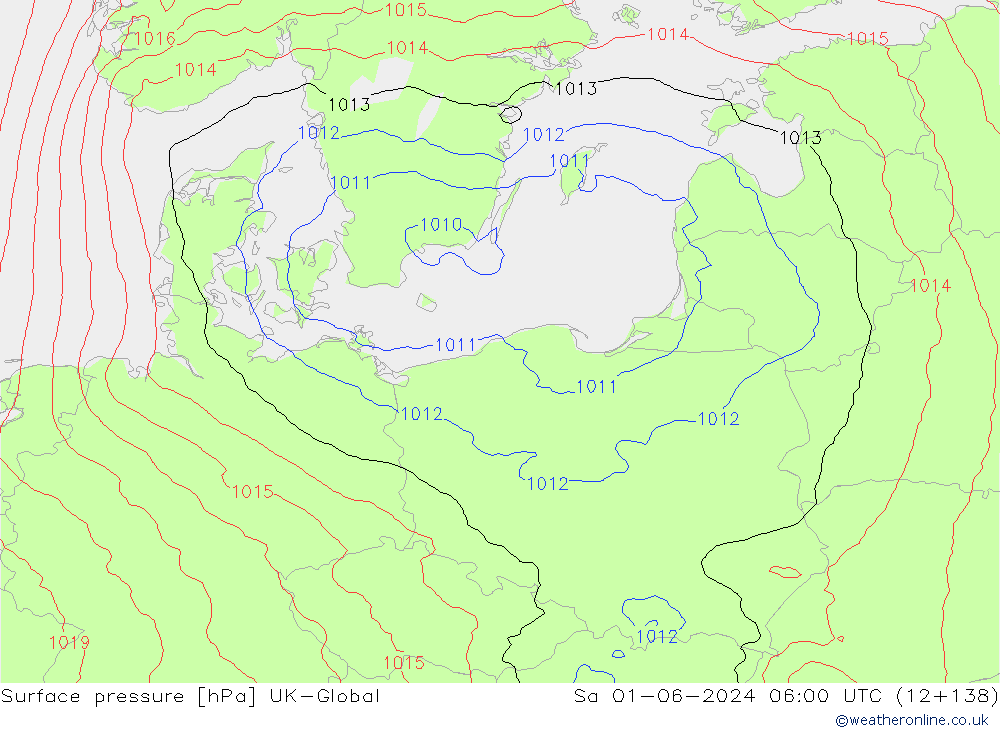 Surface pressure UK-Global Sa 01.06.2024 06 UTC