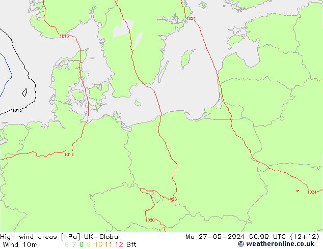 High wind areas UK-Global пн 27.05.2024 00 UTC