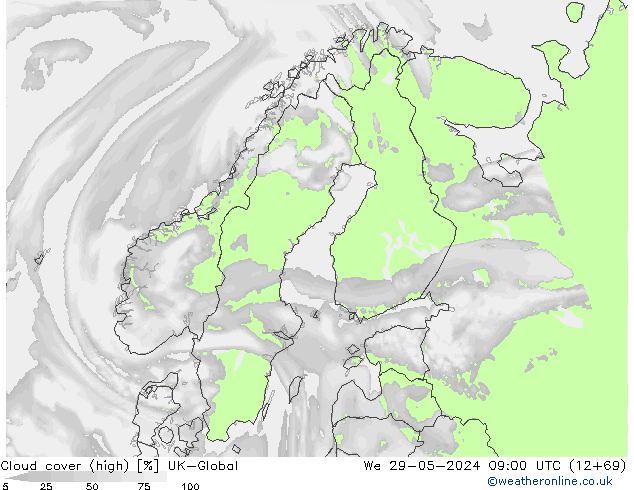 Nubes altas UK-Global mié 29.05.2024 09 UTC