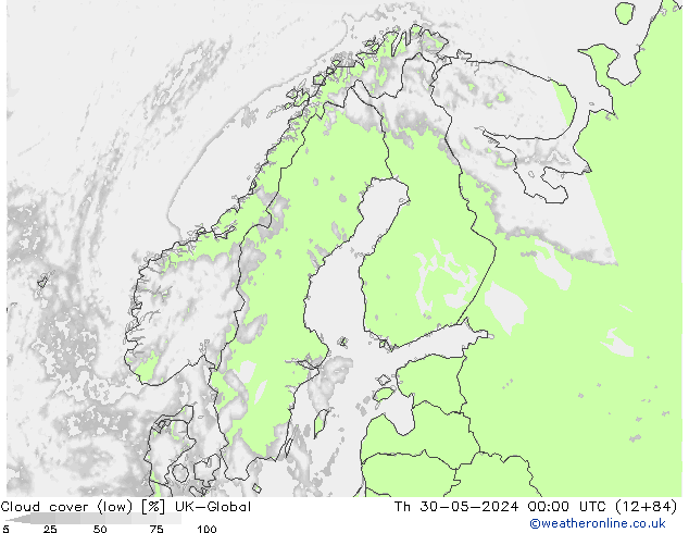 Nubes bajas UK-Global jue 30.05.2024 00 UTC