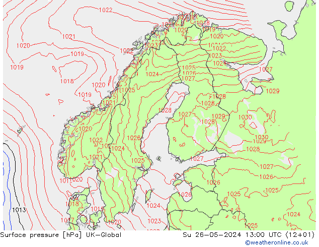 Bodendruck UK-Global So 26.05.2024 13 UTC