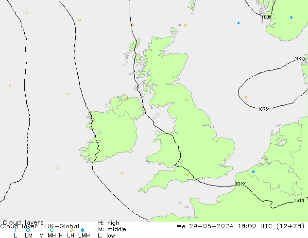 Cloud layer UK-Global St 29.05.2024 18 UTC