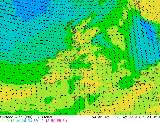 ветер 10 m UK-Global Вс 02.06.2024 06 UTC