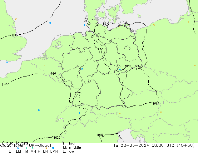 Cloud layer UK-Global mar 28.05.2024 00 UTC