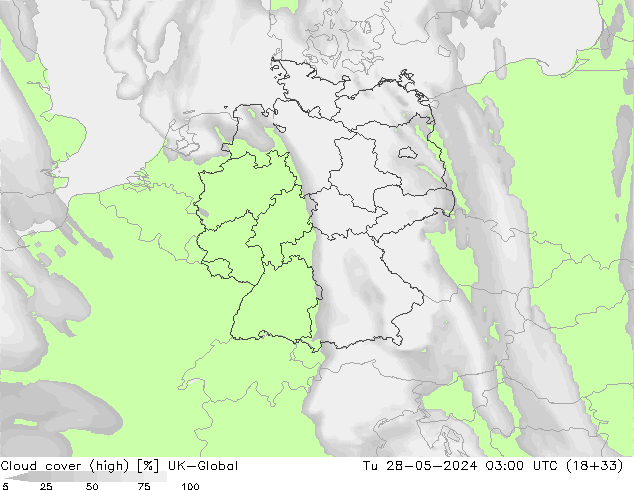 Bulutlar (yüksek) UK-Global Sa 28.05.2024 03 UTC