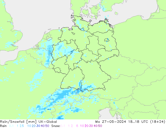 Lluvia/nieve UK-Global lun 27.05.2024 18 UTC