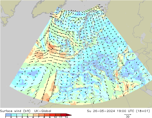 ве�Bе�@ 10 m (bft) UK-Global Вс 26.05.2024 19 UTC