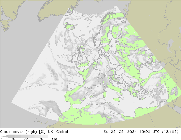 Bewolking (Hoog) UK-Global zo 26.05.2024 19 UTC
