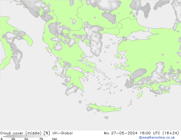 Cloud cover (middle) UK-Global Mo 27.05.2024 18 UTC