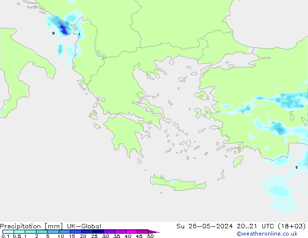 Srážky UK-Global Ne 26.05.2024 21 UTC