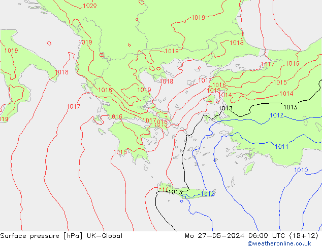 pression de l'air UK-Global lun 27.05.2024 06 UTC