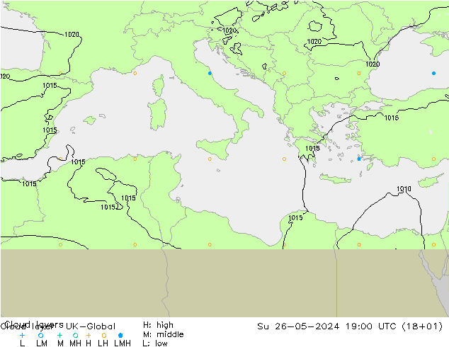 Cloud layer UK-Global Su 26.05.2024 19 UTC