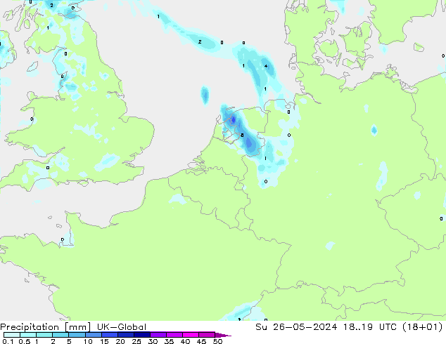 Srážky UK-Global Ne 26.05.2024 19 UTC