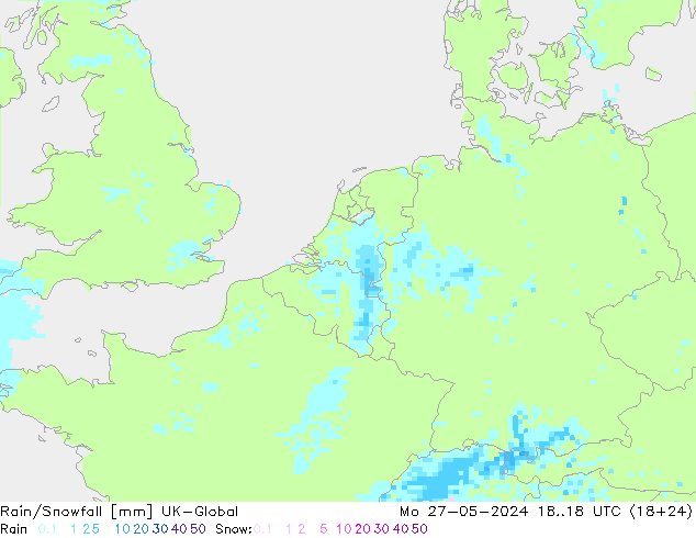 Regen/Schneefall UK-Global Mo 27.05.2024 18 UTC