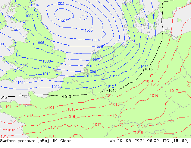 Bodendruck UK-Global Mi 29.05.2024 06 UTC