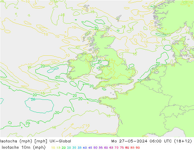 Isotachs (mph) UK-Global Po 27.05.2024 06 UTC