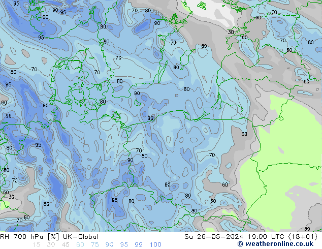 RV 700 hPa UK-Global zo 26.05.2024 19 UTC