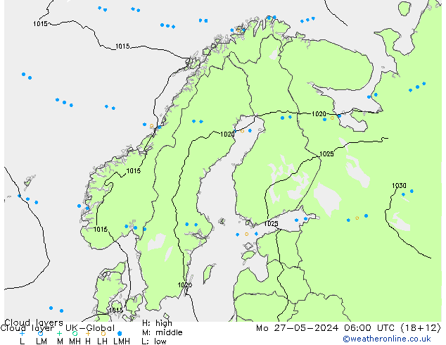 Cloud layer UK-Global Mo 27.05.2024 06 UTC