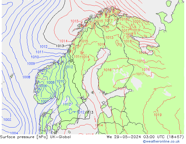 pressão do solo UK-Global Qua 29.05.2024 03 UTC