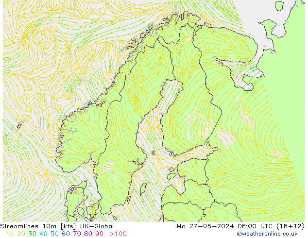 Streamlines 10m UK-Global Po 27.05.2024 06 UTC