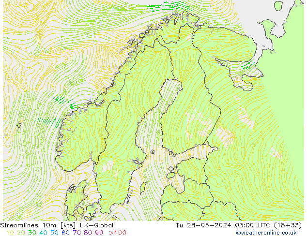 Streamlines 10m UK-Global Tu 28.05.2024 03 UTC