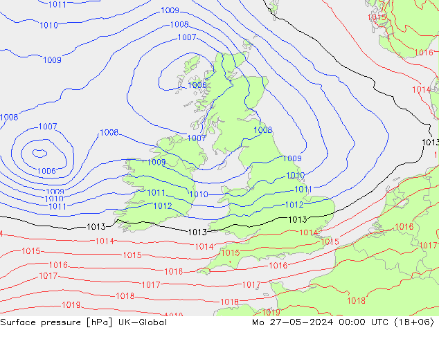 Luchtdruk (Grond) UK-Global ma 27.05.2024 00 UTC