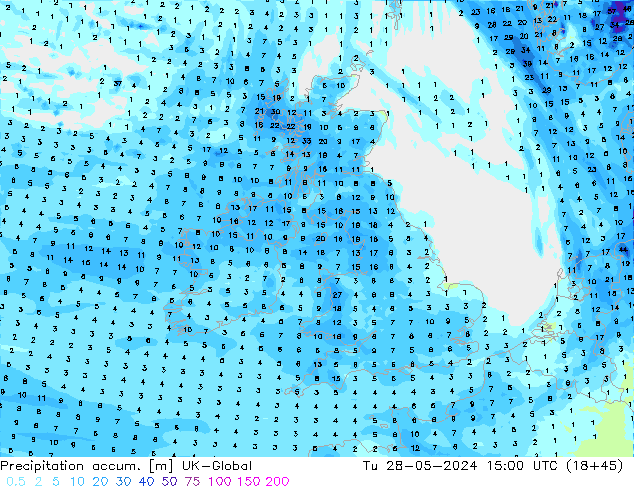 Totale neerslag UK-Global di 28.05.2024 15 UTC