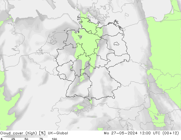 Wolken (hohe) UK-Global Mo 27.05.2024 12 UTC