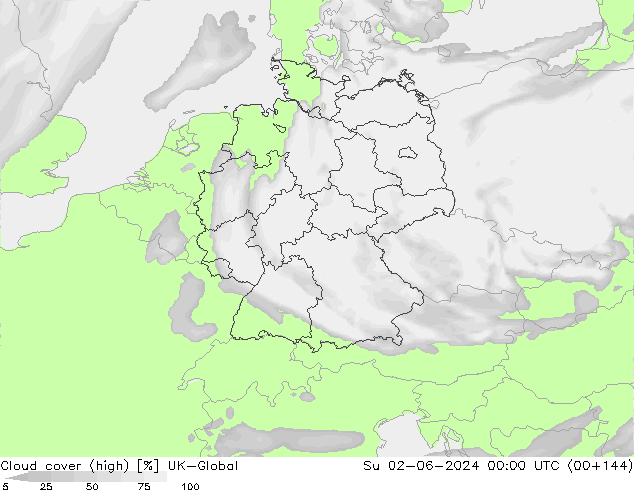 Bewolking (Hoog) UK-Global zo 02.06.2024 00 UTC