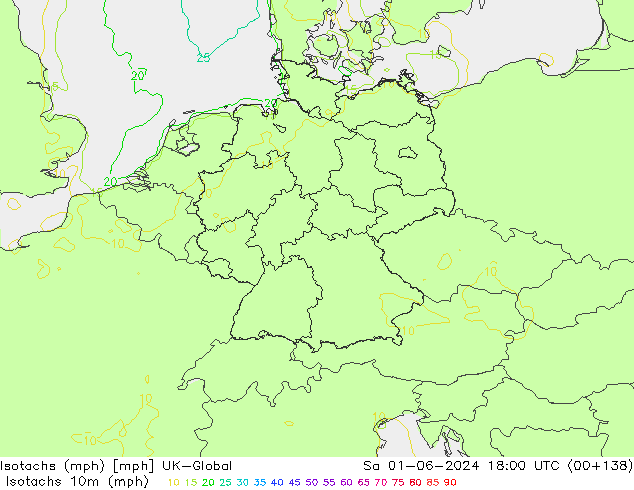 Isotachs (mph) UK-Global Sáb 01.06.2024 18 UTC