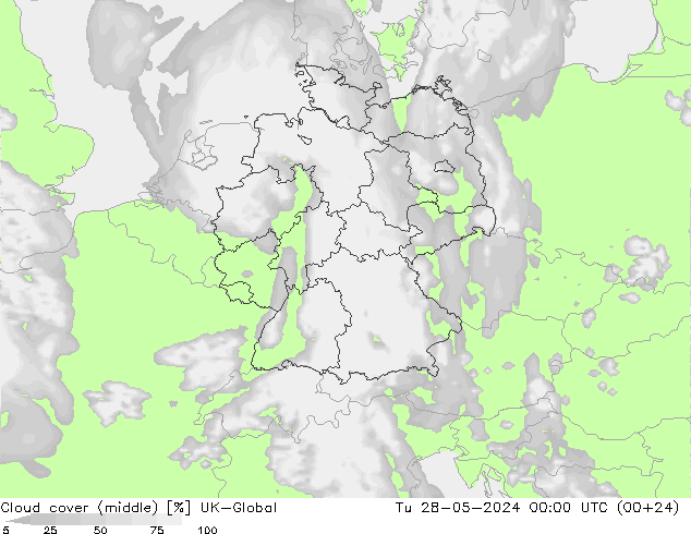 Wolken (mittel) UK-Global Di 28.05.2024 00 UTC